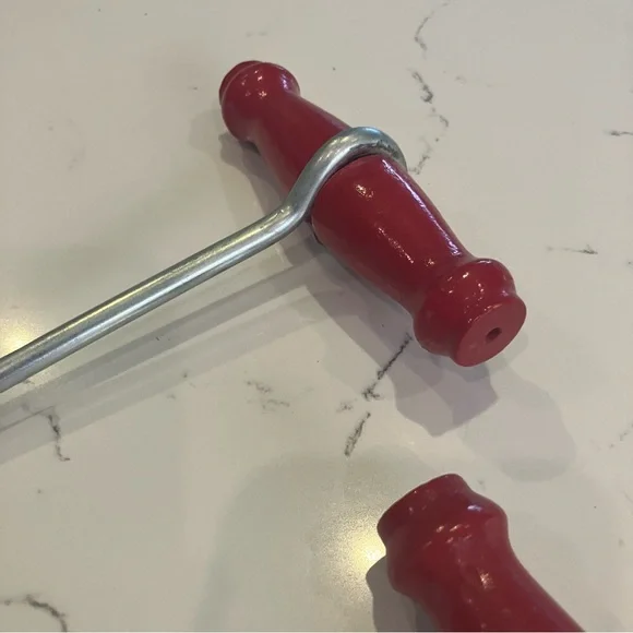 Vintage Wooden Handle Sturdy Metal Boot Strap Hook Puller 7" Long Mating Pair - Picture 5 of 11